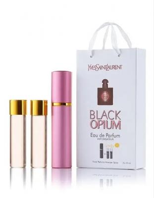 Міні-парфуми з феромонами жіночий Yves Saint Laurent Black Opium 3х15 мл